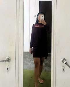 Chic Burgundy Mini Dress with Unique Neckline Deta
