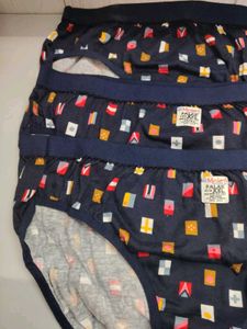 Pack of 3 Navy Blue Printed Briefs
