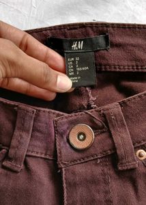 Burgundy Skinny Jeans