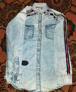 Acid Wash Denim Shirt