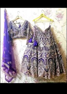 Royal Purple Designer Lehenga with fully handwork