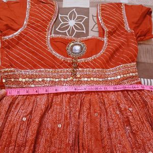 Beautiful coral Ethnic Gown