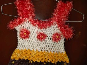 Kids Winter Dress Crochet Dress 9-12 Months