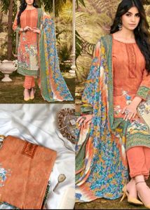 Pakistani Premium Kurta Pant Dupatta Set(Unstitch)