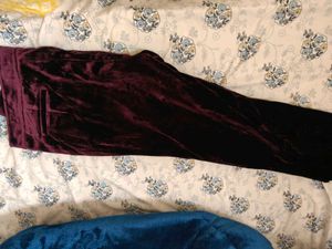 Burgundy Velvet Trousers