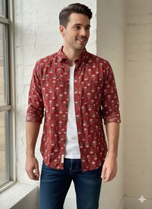 Men's Floral Print Shirt