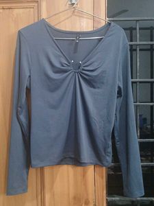 Chic Long-Sleeve V-Neck Top