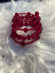 Stunning Red Beaded Bracelet Set for kid’s