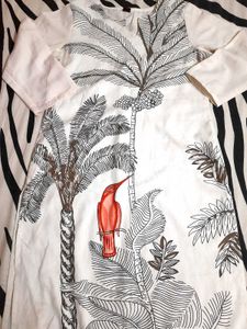 Boho Tropical Bird Print Kurta