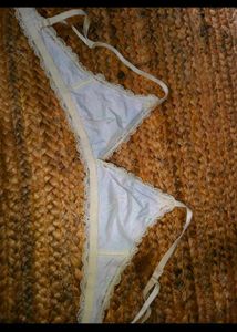 🔥 MEGA SALE 🔥Floral Triangle Bra with Lace Trim