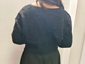 Cozy Black Knit Dress