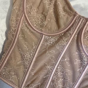 Zara Pink Lace Corset