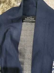 Stylish Blue &amp; White Printed Jacket