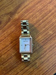 JOKER and WITCH Gold Tone Rectangular Watch