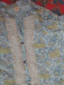 Beautiful Blue Floral Kurta