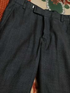 Men's Grey Checked Formal Trousers