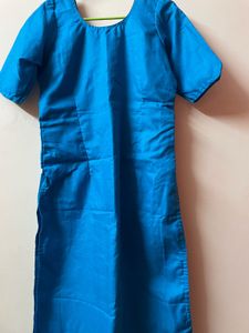 Blue Kurta with Bird Embroidery and duppata