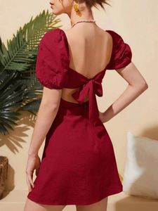 Pintrest Marron Party Wear One Piece With Bow