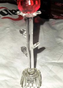 Glass Rose Figurine