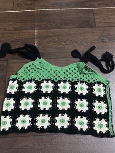 Crochet Flower Halter Top