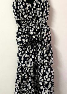Floral Print frill Tiered Cami Cute Dress New