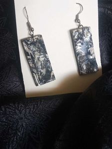 Abstract Rectangle Drop Earrings