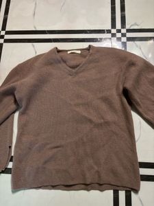 Cozy V-Neck Ribbed Knit Sweater