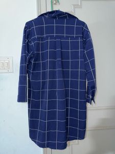 Blue Checkered Long Shirt