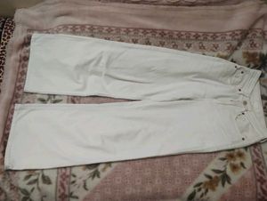 White Wide Leg Pants