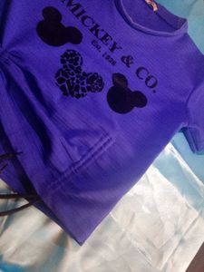 Blue Crop Top