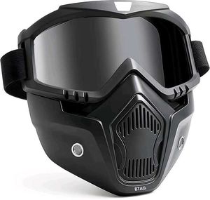 Protective Motorcycle Goggles and Mask Set