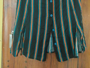 Striped aline long skirt