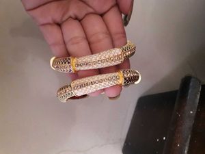 Gold-Tone Embellished Bangle Set