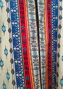 Cream Kurta with Tribal Print