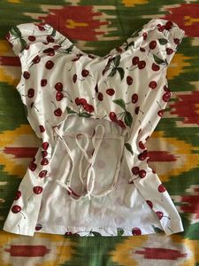 ⋆｡‧˚ʚ🍒ɞ˚‧｡Cherry Tie back Top