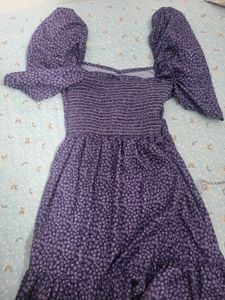 Stylish Purple Floral Mini Dress