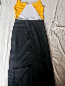Zara Chic Color Block Bodycon Dress