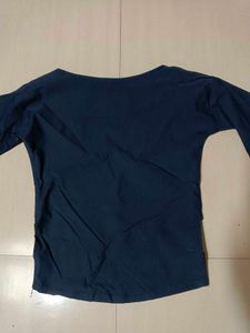 Stylish Blue Asymmetrical Tunic Top