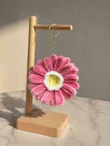 Cute Pink Flower Keychain