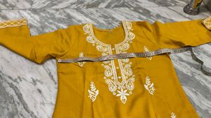 Embroidered Kurta with Pants Set