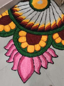 Handmade Floral corner  rangoli