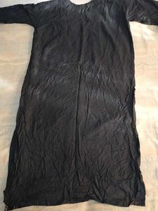 Black Kurta with Golden Embroidery