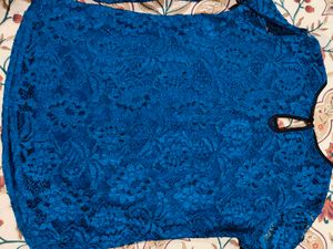 Elegant Teal Lace Top