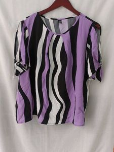 Striped Cold Shoulder Top