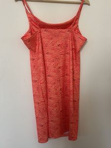 Orange Zebra Print Slip Dress
