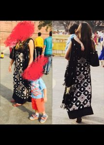 Imported Long Black Kurta Bottom Set