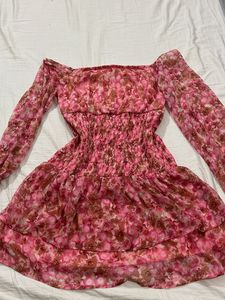 VERO MODA Pink Floral Mini Dress