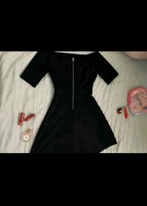 Chic Off-Shoulder Black Dress