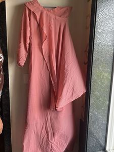 pink drape dress