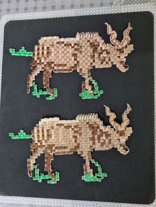 Fully Embroidered Reindeer Cloth Patch Appliques